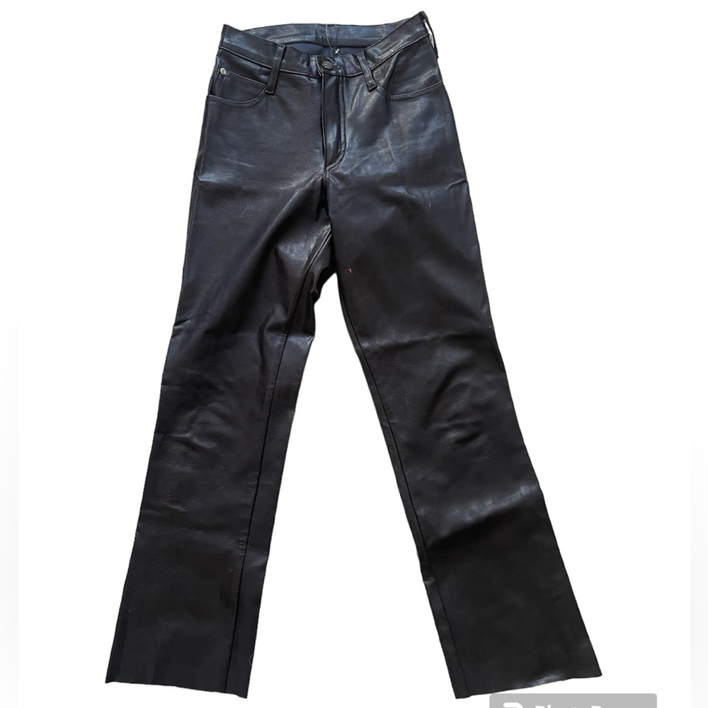 Tark 1 Size 24 Vintage Leather Black and Red Pants